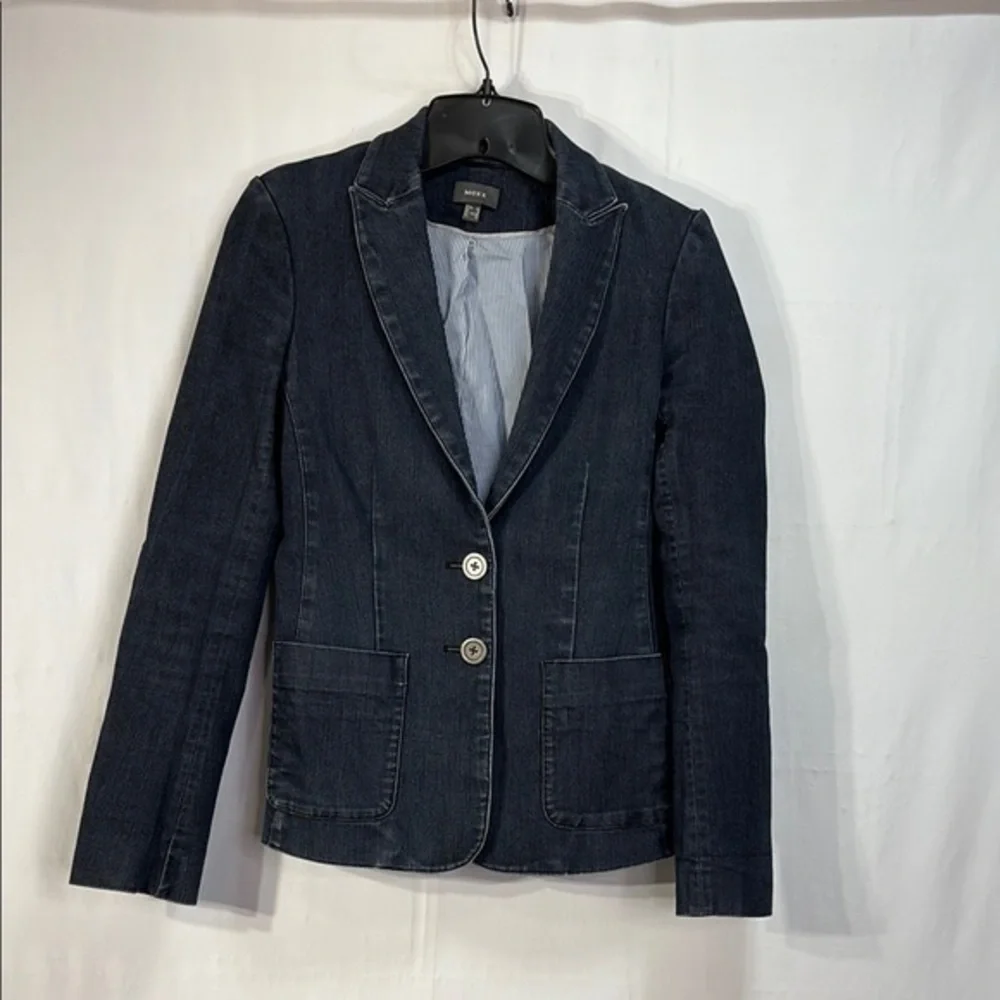 🍾Mexx Blue Tailored denim Blazer with Notched Lapels